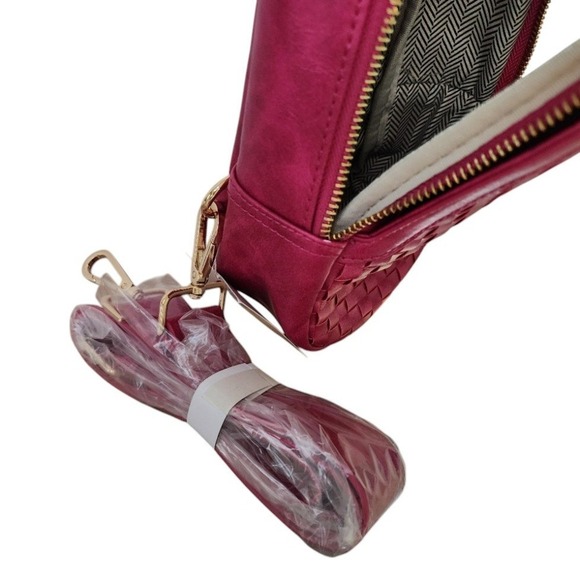 Waverly Woven Sling Bag - Fuchsia - Picture 7 of 10